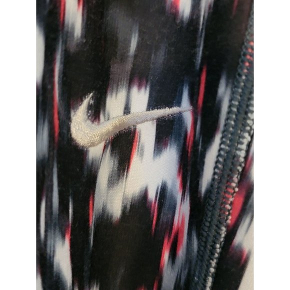 Nike Dri-Fit Compression Leggings Capri Cropped Gray Pink White Drawstring - Picture 7 of 7